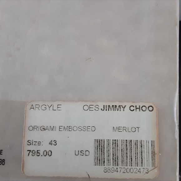 Mens Jimmy Choo Burgundy Tennis Shoes - Picture 4 of 8